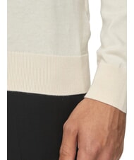 CALVIN KLEIN CK Pulover cu guler rotund, croială regulată înghețată de vanilie - Pulovere pentru bărbați - 4