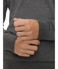 CALVIN KLEIN CK Pulover cu guler înalt și fermoar, croială slim fit gri închis heather - Pulovere pentru bărbați - 4