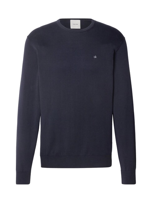 CK Pulover cu guler rotund, croială regulată cerul nopții - Pulovere pentru bărbați