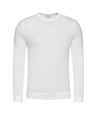 CALVIN KLEIN SUPERIOR WOOL Pulover din lana cu gat rotund egretă - Pulovere pentru bărbați - 4