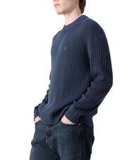 CALVIN KLEIN CK JEANS Pulover cu guler rotund, croială regulată cerneală - Pulovere pentru bărbați - 3