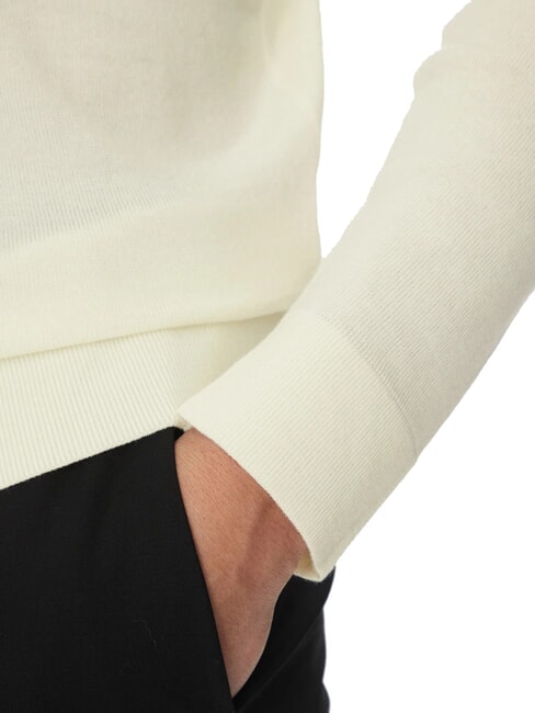 CK Pulover slim fit din lână cu guler înalt egretă - Pulovere pentru bărbați