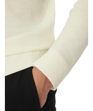 CALVIN KLEIN CK Pulover slim fit din lână cu guler înalt egretă - Pulovere pentru bărbați - 4