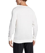 CALVIN KLEIN SUPERIOR WOOL Pulover din lana cu gat rotund egretă - Pulovere pentru bărbați - 2