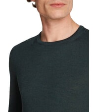 CALVIN KLEIN SUPERIOR WOOL Pulover din lana cu gat rotund erica de pădure de la miezul nopții - Pulovere pentru bărbați - 3