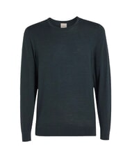 CALVIN KLEIN SUPERIOR WOOL Pulover din lana cu gat rotund erica de pădure de la miezul nopții - Pulovere pentru bărbați - 4