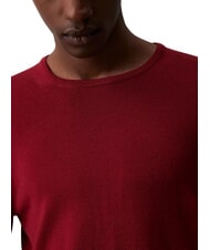 CALVIN KLEIN SUPERIOR WOOL Pulover din lana cu gat rotund Syrah - Pulovere pentru bărbați - 2