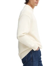 CALVIN KLEIN CK JEANS Pulover supradimensionat cu guler rotund fildeş - Pulovere pentru bărbați - 3