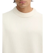 CALVIN KLEIN CK JEANS Pulover supradimensionat cu guler rotund fildeş - Pulovere pentru bărbați - 4
