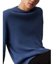 CALVIN KLEIN CK JEANS Pulover cu guler rotund, croială regulată coasta albastră - Pulovere pentru bărbați - 3