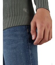 CALVIN KLEIN CK JEANS Pulover cu guler rotund și nervuri gri infinit - Pulovere pentru bărbați - 3