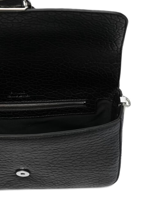 LOVE ONE CLASSIC SLOUCHY Geantă de umăr din piele limuzină neagră - argintiu mat - Genți femei