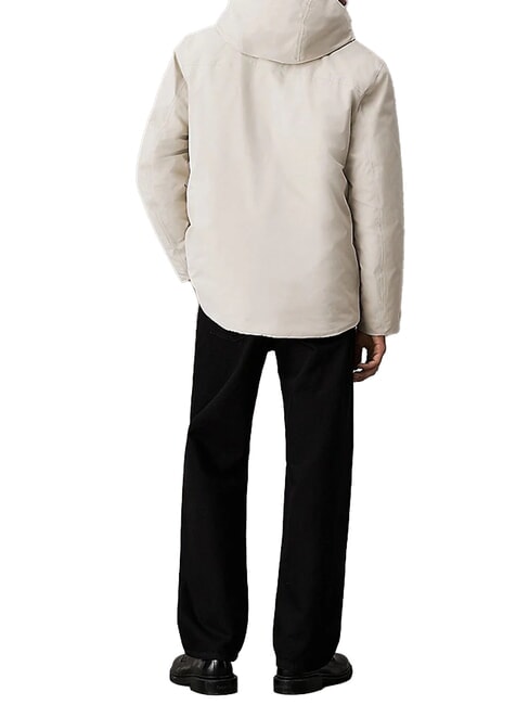 CK JEANS Jachetă cu glugă din material tehnic pelican - Geci de bărbați