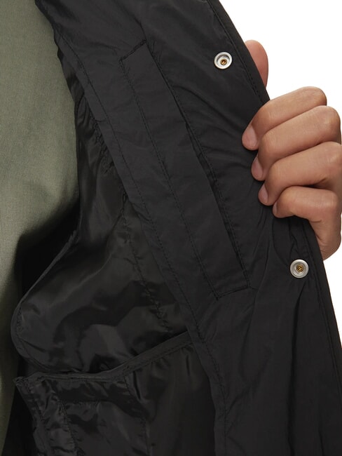 CK JEANS Jachetă cu guler matlasat de greutate medie ck negru - Geci de bărbați