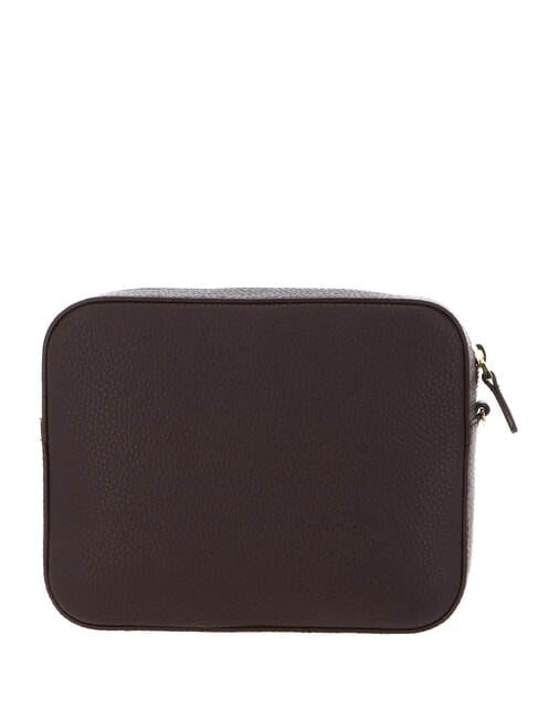 TEBE Geantă mică din piele texturată brunetă - Genți femei