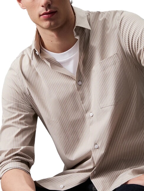 CK Cămașă cu dungi din poplin elastic Ceață londoneză - Cămăși pentru bărbați