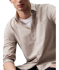 CALVIN KLEIN CK Cămașă cu dungi din poplin elastic Ceață londoneză - Cămăși pentru bărbați - 3