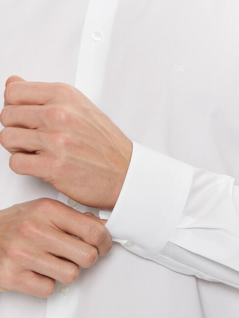 CK Cămașă elastică, croială regulată alb strălucitor - Cămăși pentru bărbați
