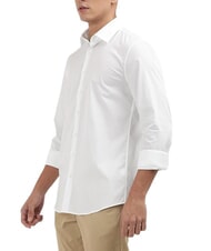 CALVIN KLEIN CK Cămașă slim fit din poplin de bumbac alb strălucitor - Cămăși pentru bărbați - 3