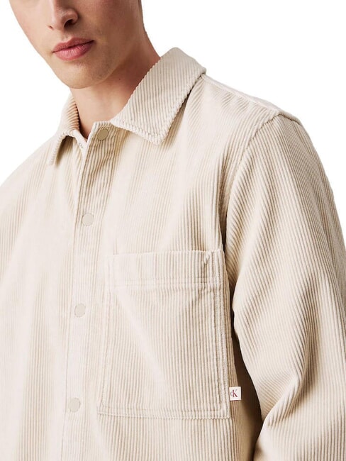 CK JEANS Cămașă cu mânecă lungă din catifea reiată, cu croială lejeră pelican - Cămăși pentru bărbați