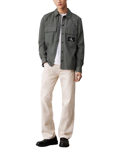 CK JEANS Cămașă cargo cu mânecă lungă, croială lejeră gri infinit - Cămăși pentru bărbați