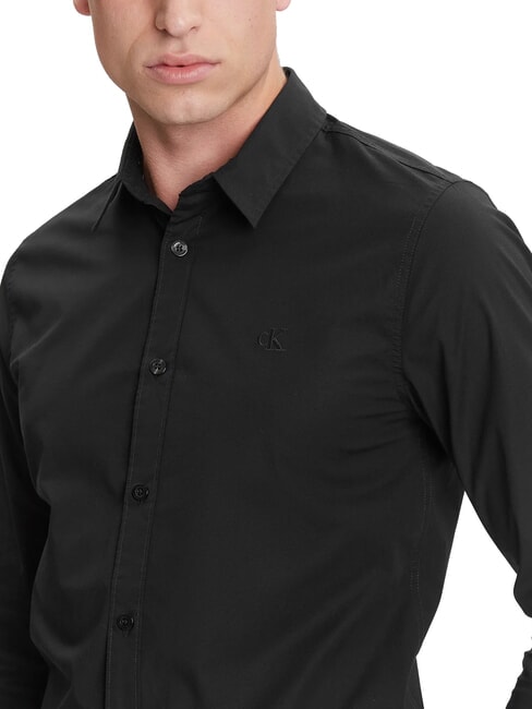 CK JEANS Cămașă slim fit cu m&acirc;necă lungă, elastică ck negru - Cămăși pentru bărbați