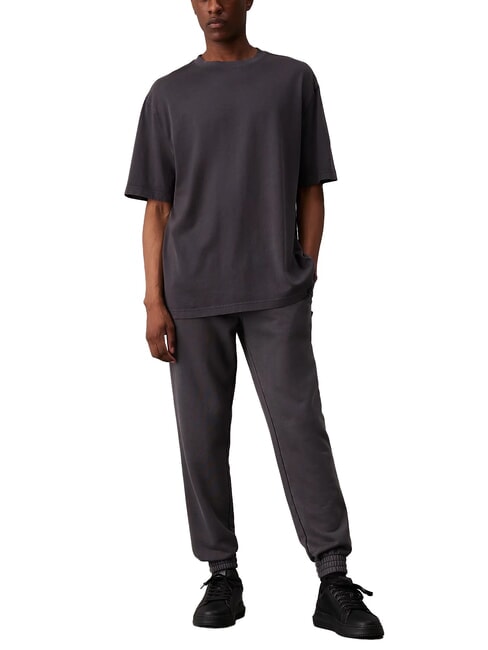 CK JEANS Pantaloni de trening din bumbac abanos - Costume sport pentru bărbați