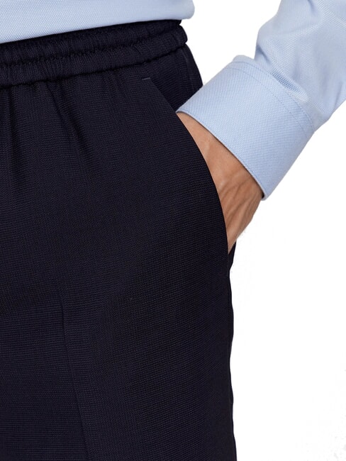 CK Pantaloni drepți din l&acirc;nă Calvin Navy - Pantaloni