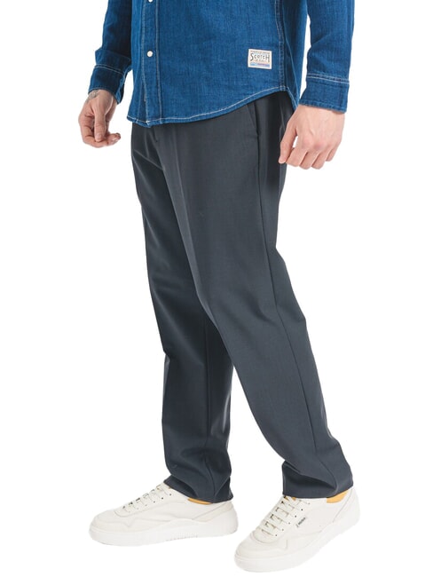 CK Pantaloni slim fit din amestec de lână negru - Pantaloni