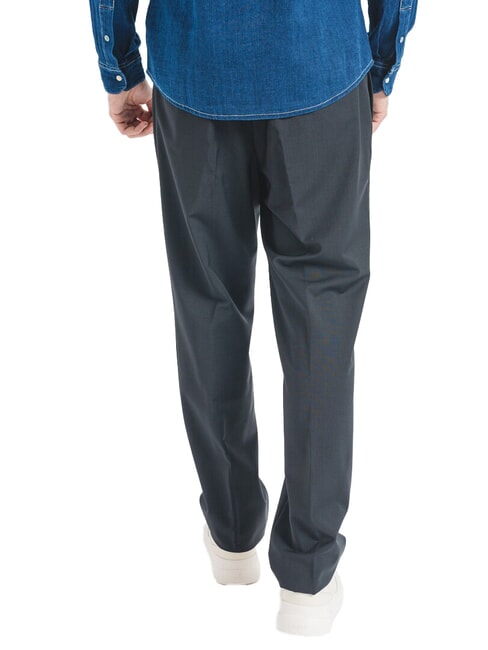 CK Pantaloni slim fit din amestec de l&acirc;nă negru - Pantaloni