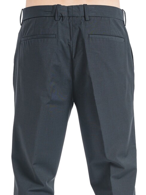 CK Pantaloni slim fit din amestec de l&acirc;nă negru - Pantaloni