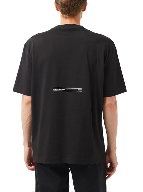 CK JEANS Tricou cu m&acirc;necă scurtă Euphoric &icirc;n relief ck negru - tricou