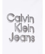 CALVIN KLEIN CK JEANS Tricou cu mânecă scurtă și imprimeu 3D al logo-ului alb strălucitor - tricou - 4