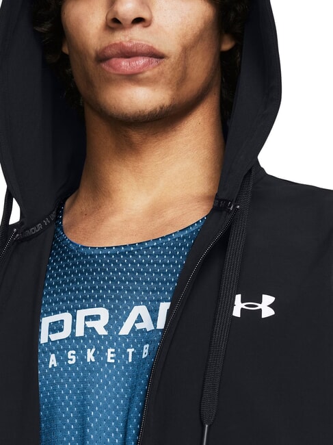 ZONE Jachetă cu glugă negru - Geci de bărbați