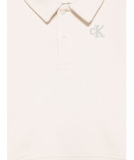 CALVIN KLEIN CK KIDS Hanorac stil polo din bumbac gri cu cap alb - Hanorac pentru bebeluși - 3