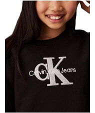 CALVIN KLEIN CK KIDS Hanorac cu guler rotund și logo sherpa ck negru - Hanorac pentru bebeluși - 3