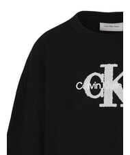 CALVIN KLEIN CK KIDS Hanorac cu guler rotund și logo sherpa ck negru - Hanorac pentru bebeluși - 6
