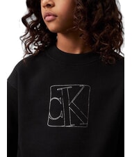 CALVIN KLEIN CK KIDS Hanorac cu guler rotund și imprimeu ck negru - Hanorac pentru bebeluși - 2