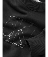 CALVIN KLEIN CK KIDS Hanorac cu guler rotund și imprimeu ck negru - Hanorac pentru bebeluși - 3