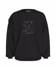 CALVIN KLEIN CK KIDS Hanorac cu guler rotund și imprimeu ck negru - Hanorac pentru bebeluși - 4