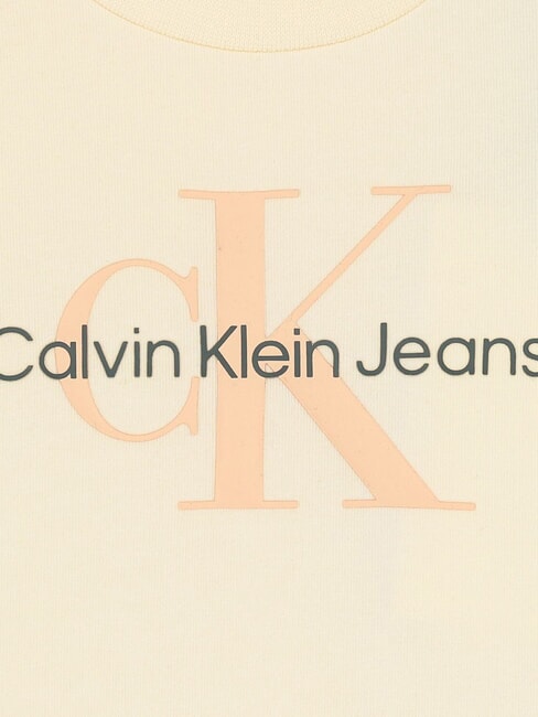 CK KIDS Tricou cu mânecă scurtă și nasture logo-ul amurg / nisip roz - Tricou copil
