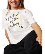 CALVIN KLEIN CK KIDS Tricou cu mânecă scurtă și imprimeu fildeş - Tricou copil - 3