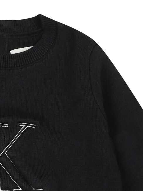 CK KIDS Pulover cu guler rotund pentru nou-născuți ck negru - Salopete și ținute pentru bebeluși