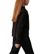 CALVIN KLEIN CK KIDS Pulover cu guler rotund din bumbac - Pulovere pentru copii