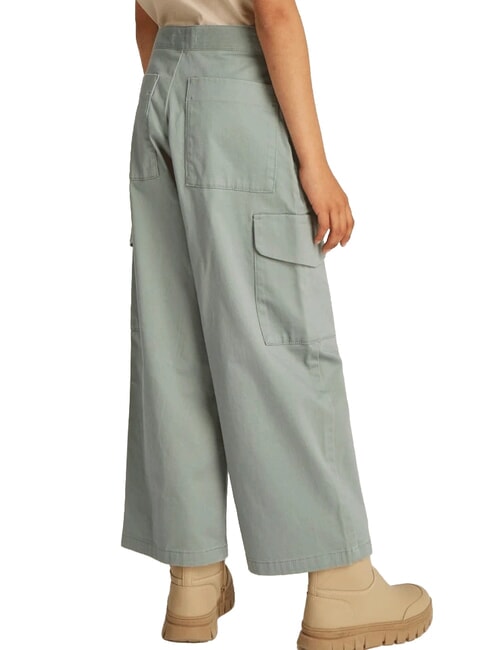 CK KIDS Pantaloni cargo din bumbac pentru fete verde meteor - Pantaloni pentru copii