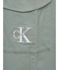 CALVIN KLEIN CK KIDS Pantaloni cargo din bumbac pentru fete verde meteor - Pantaloni pentru copii - 4