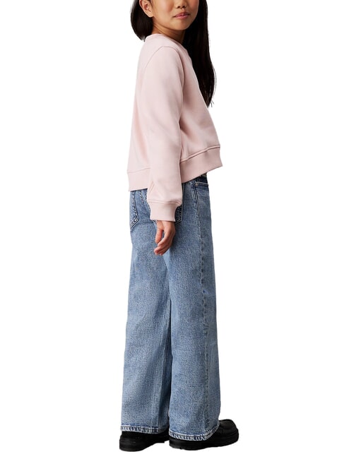 CK KIDS Blugi cu croială largă, relaxați, pentru fete albastru de sare și piper - Pantaloni pentru copii