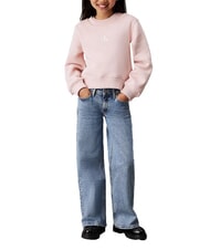 CALVIN KLEIN CK KIDS Blugi cu croială largă, relaxați, pentru fete albastru de sare și piper - Pantaloni pentru copii - 4