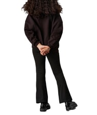 CALVIN KLEIN CK KIDS Pantaloni cu talie &icirc;naltă și dungi subțiri pentru fete - Pantaloni pentru copii