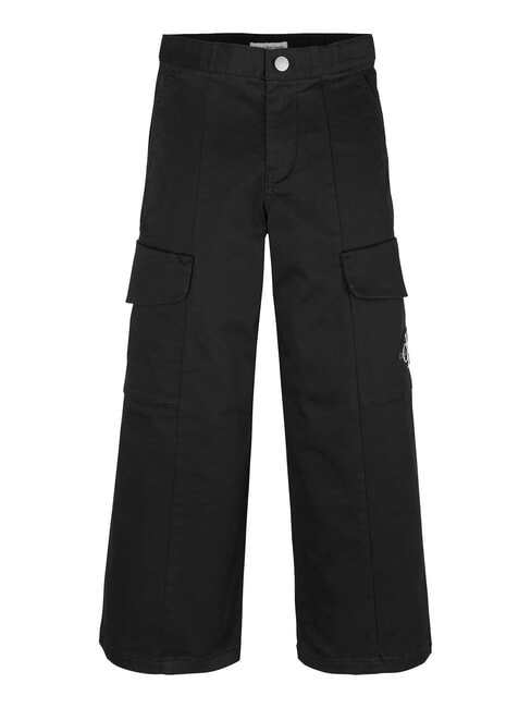 CK KIDS Pantaloni cargo din bumbac pentru fete ck negru - Pantaloni pentru copii